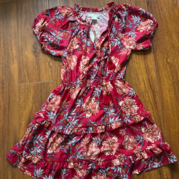 Band of the Free Connie Garnet Floral Mini Dress - Picture 7 of 8